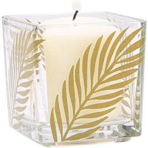 Fun Express – Palm Leaf Square Votive for Wedding – Home Decor – Candles and Candle Accessories – Candle Holders & Accessories – Wedding – 6 Pieces