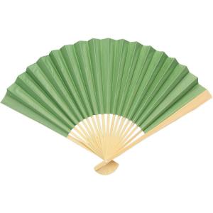 Fun Express 10″ Sage Green Paper & Wood Folding Hand Fans – 12 Pc.