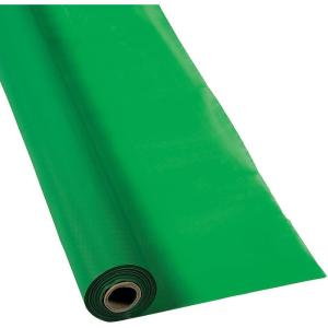 Fun Express 40 x 100 Feet Plastic Table Cover Roll Premium Disposable Plastic Tablecloth for All Type/Shape Tables | Picnic, Party, Banquet, Birthdays, Weddings (Green)(Green)