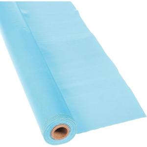 Fun Express 40 x 100 Feet Plastic Table Cover Roll Premium Disposable Plastic Tablecloth for All Type/Shape Tables | Picnic, Party, Banquet, Birthdays, Weddings (Green)(Light Blue)