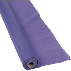 Fun Express 40 x 100 Feet Plastic Table Cover Roll Premium Disposable Plastic Tablecloth for All Type/Shape Tables | Picnic, Party, Banquet, Birthdays, Weddings (Green)(Purple)