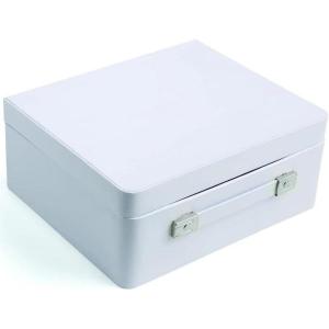 White Mini Cardboard Suitcase – 12 Inch – Party Centerpiece and Wedding Decoration