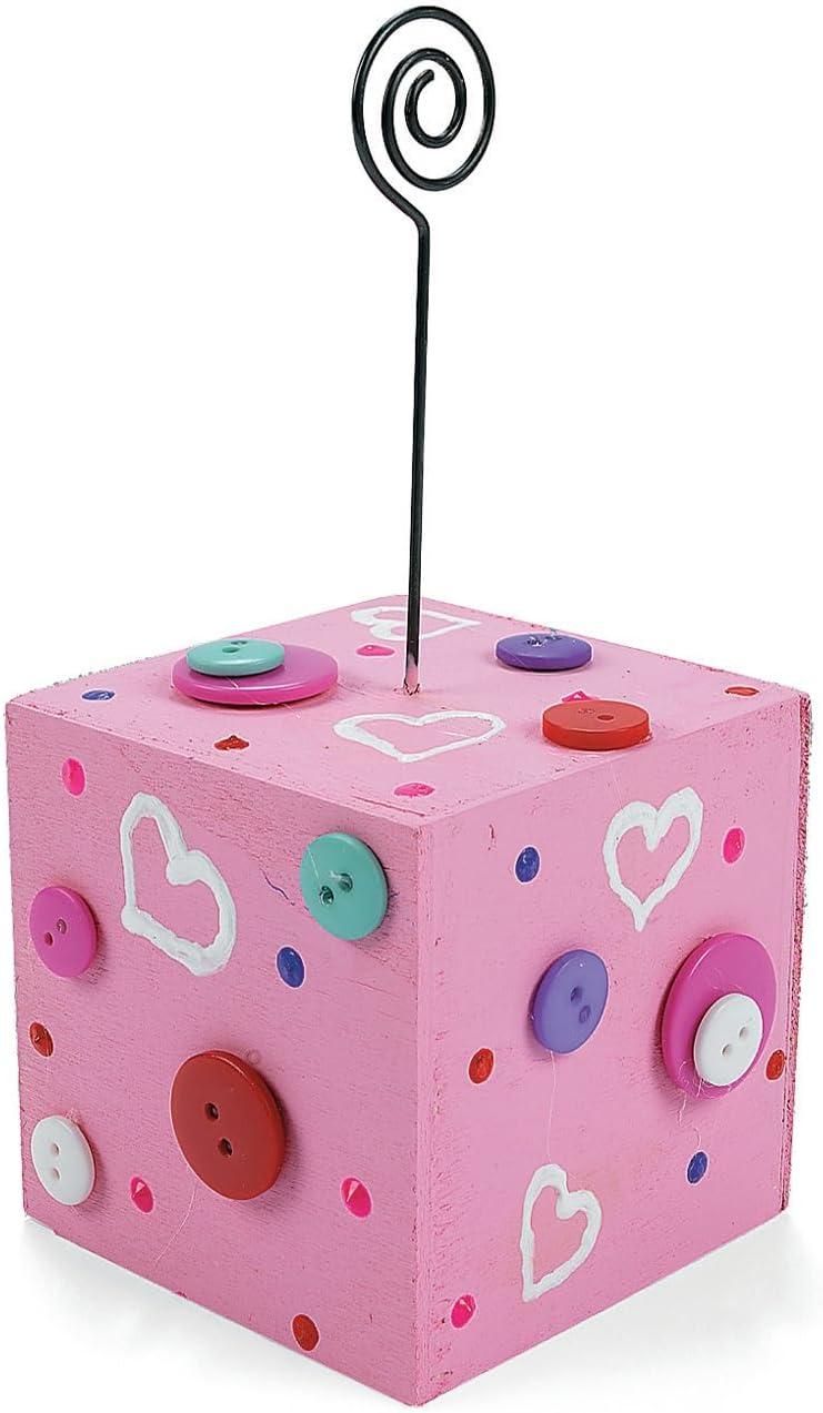 image:imageFun Express DIY Wood Photo Holder Block Craft Kits Set of 12 Wooden Picture Frames for Arts and Crafts for Kids Ages 812 Unfinished Wood Crafts Kids Ages 48 Fun Home Activities amp Classroom