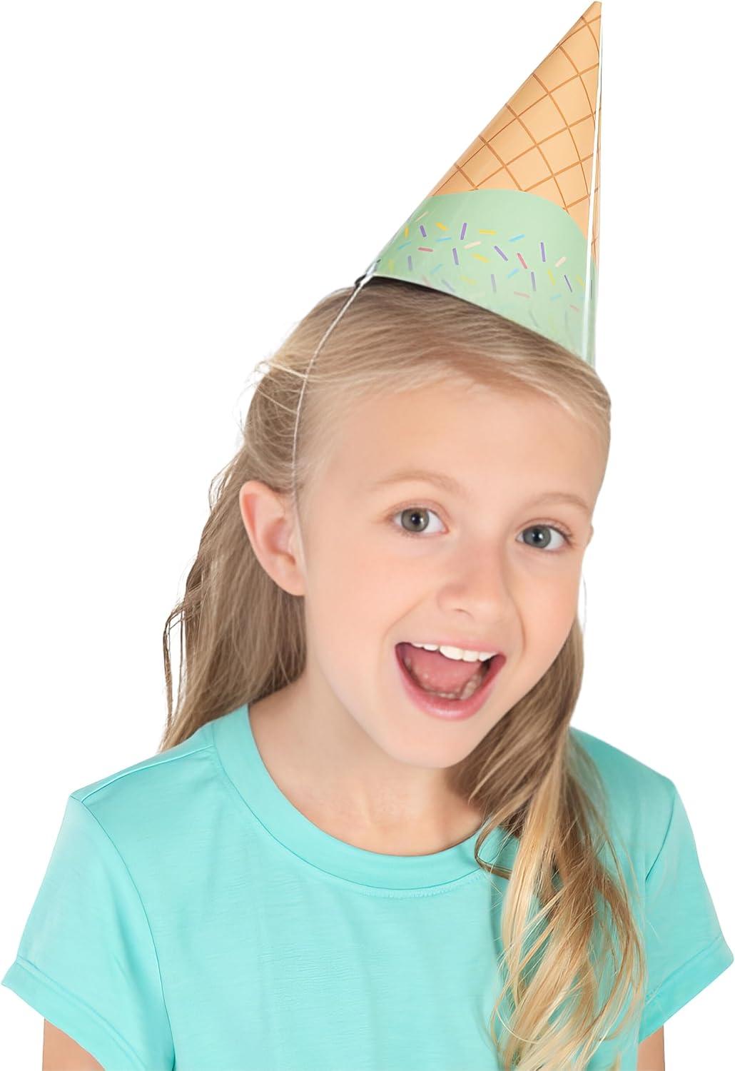 image:imageFun Express Ice Cream Cone Party Hats 8 Pieces