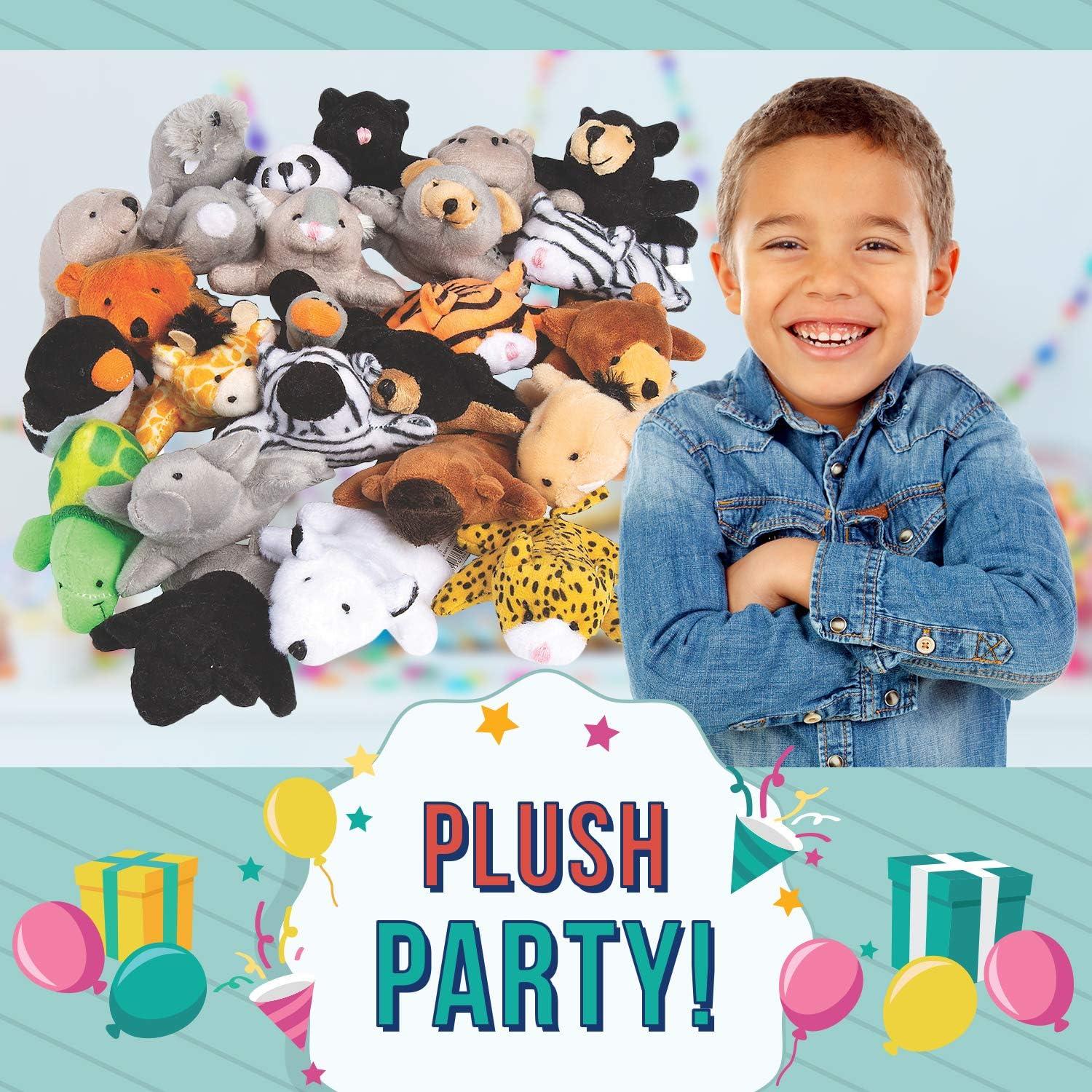 image:imageFun Express Mini Zoo Stuffed Animal Assortment 50 Count Christmas Favors Giveaways Rewards Gifts Kids Birthday Vacation Bible School Halloween Carnival VBS Vacation Bible School SuppliesDecor