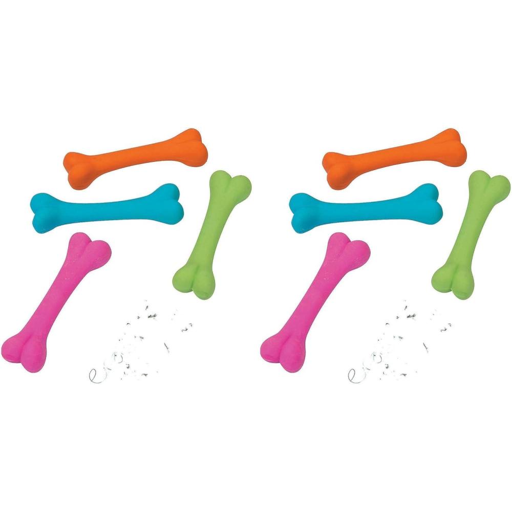 image:imageColorful Bones Shaped Erasers Set of 24 Halloween and Party Favors Classroom Giveaways25 Pack of 2
