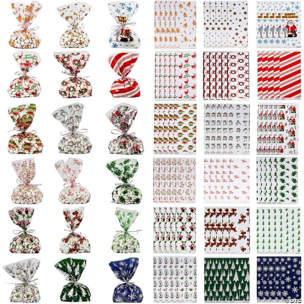 image:imageFun Express  Mega Holiday Cellophane Bags for Christmas  Party Supplies  240 Pieces