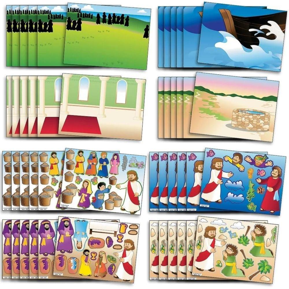 image:imageFun Express Miracles of Jesus Mini Mas Stationery Stickers Make A Scene Sm 24 Pieces