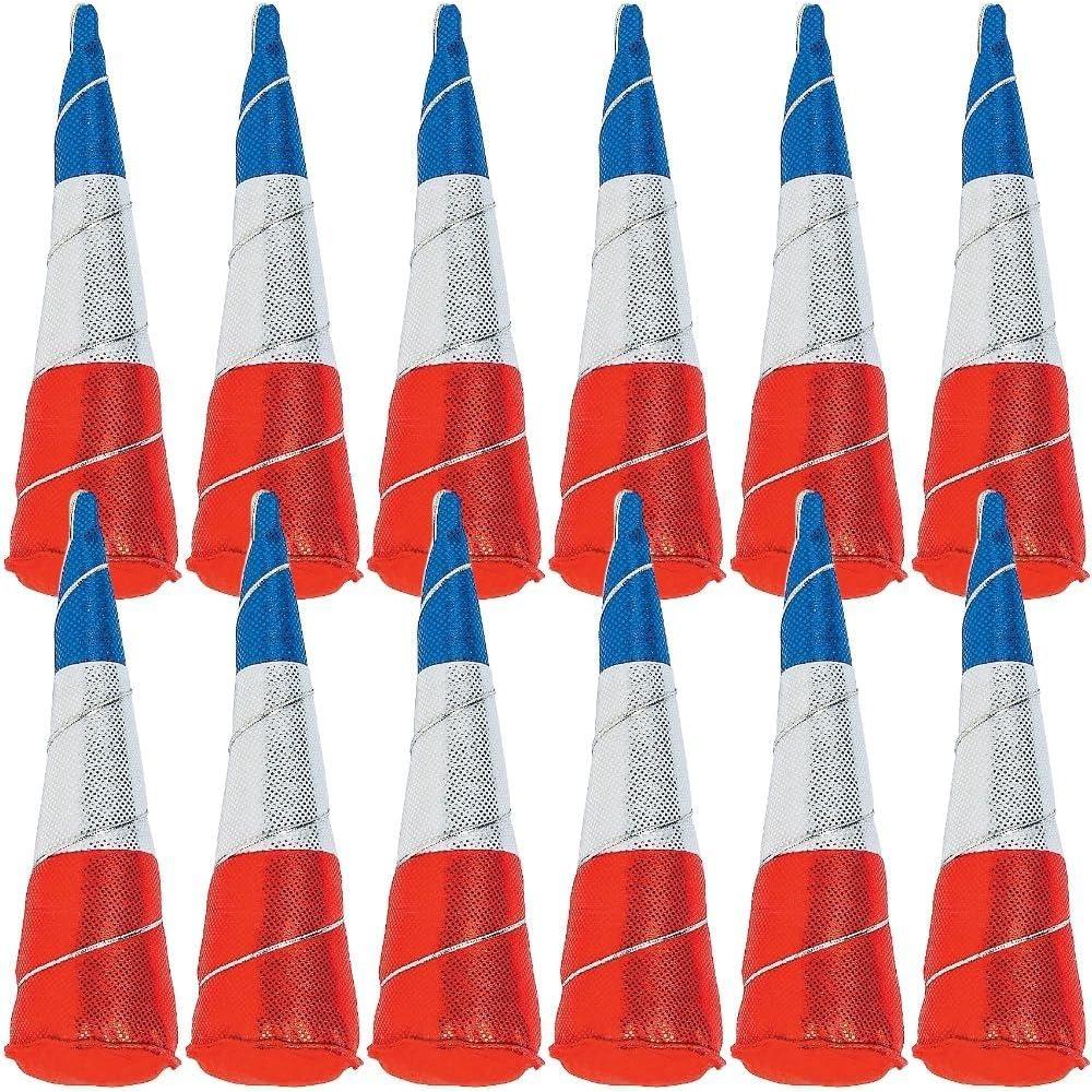 image:imageFun Express  Patriotic Unicorn Horn Headbands for Fourth of July  Apparel Accessories  Hats  Head Boppers  Fourth of July  12 Pieces