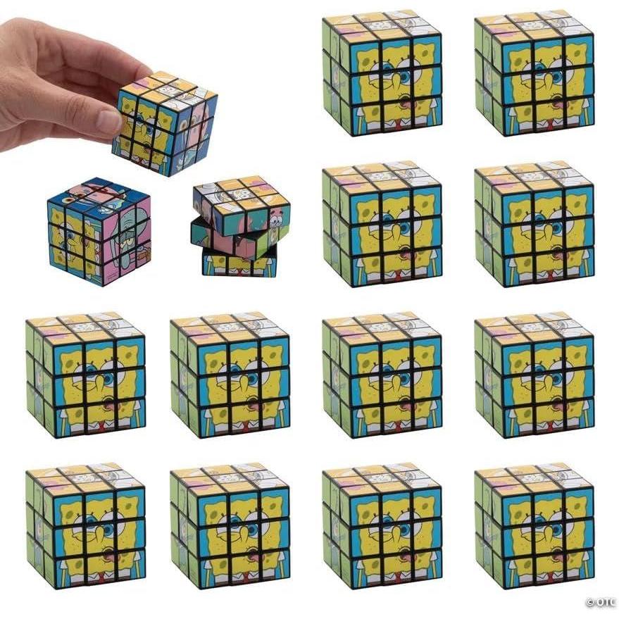 image:imageFun Express 1 12 Mini Spongebob Squarepants Character Magic Plastic Puzzle Cubes 12 Pieces