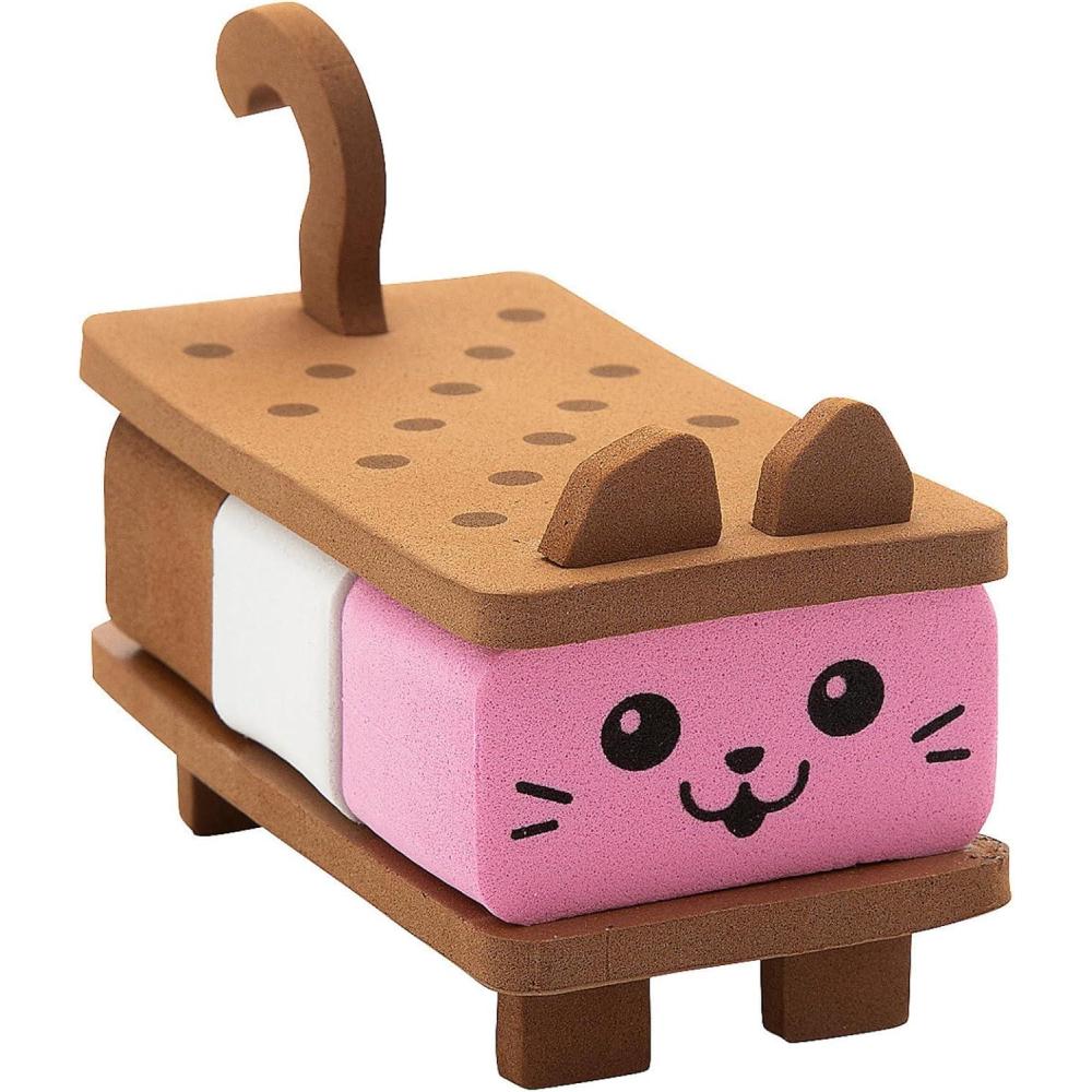 image:imageFun Express 4 x 3 3D Neapolitan Ice Cream Sandwich Cat Foam Craft Kit Makes 12
