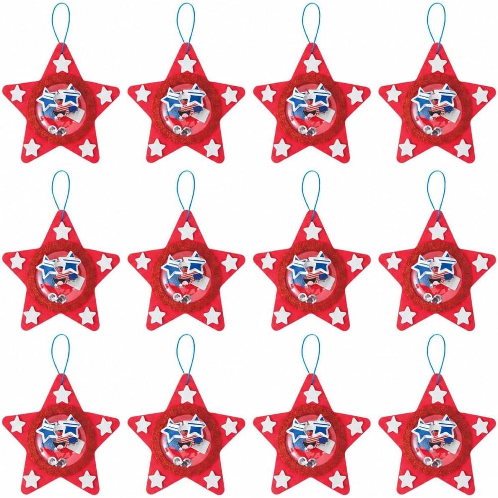 image:imageFun Express 5 34 x 5 14 Patriotic Star Shaker Ornament Craft Kit  Makes 12