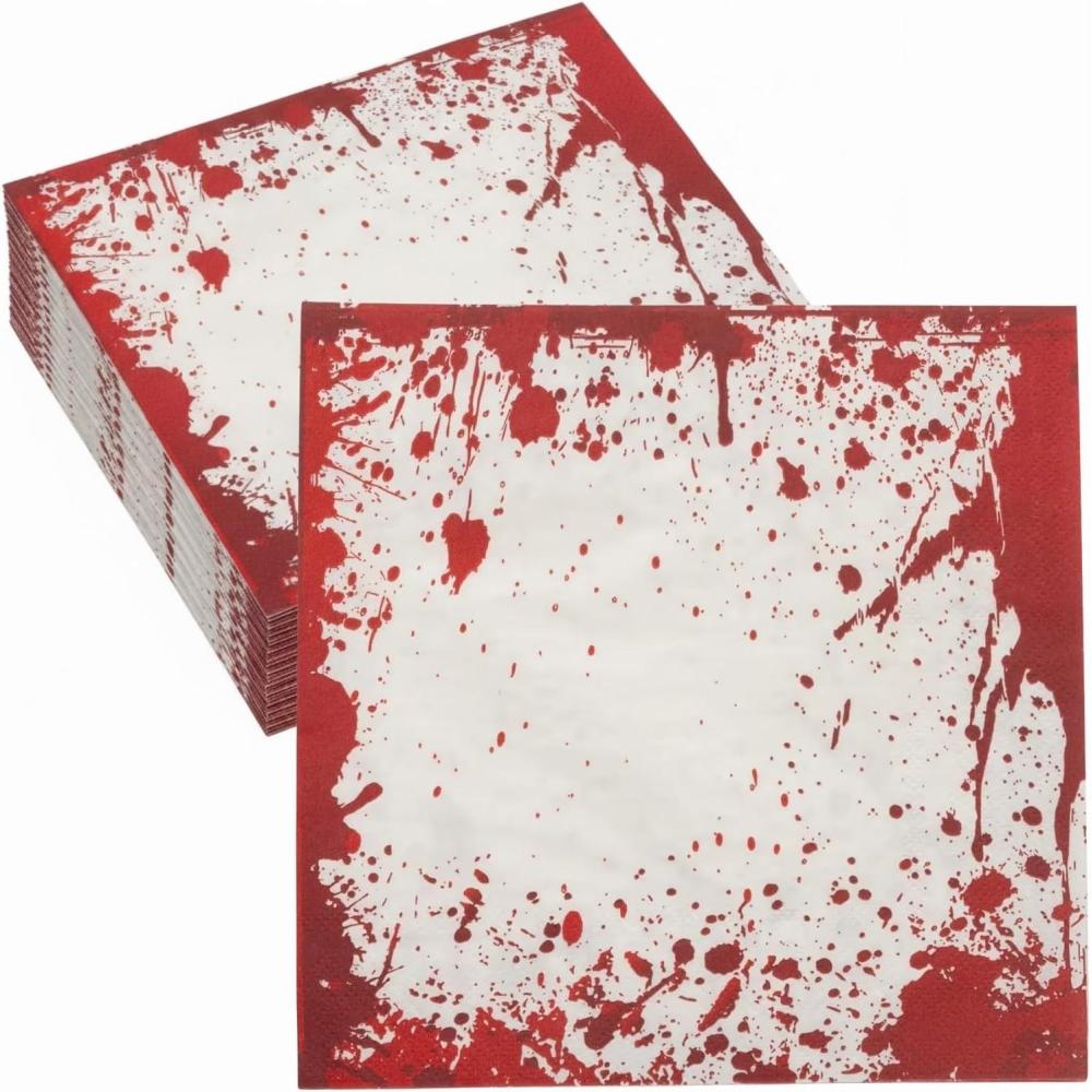image:imageFun Express 6 12 Halloween Horror Party Paper Luncheon Napkins  16 Count