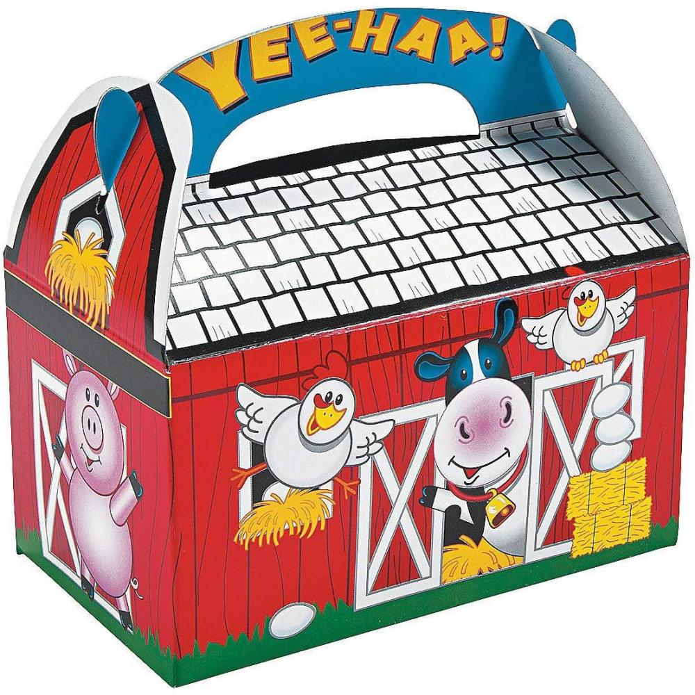 image:imageFun Express Barn Treat Box Set for FarmThemed Parties  Perfect for Birthday Celebrations CountryFarm Event Favors amp Treat Packaging  Ideal for Rustic Farmhouse Themed Parties  8 Boxes