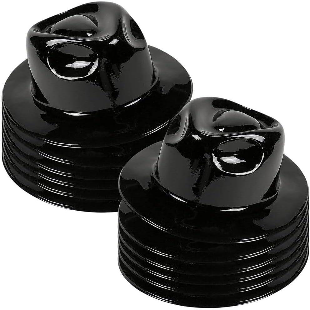 image:imageFun Express Black Plastic Fedora Hats for Adult Gangster Costume Party Hats 12 Pieces