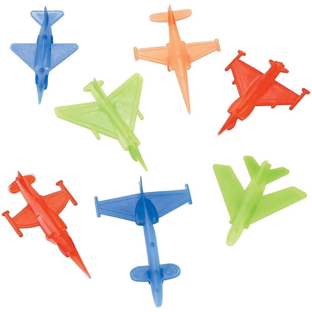 image:imageFun Express Bulk Mini Plastic Jet Airplane Toy Assortment Bulk Set of 144 Airplane Party Favors and Handouts