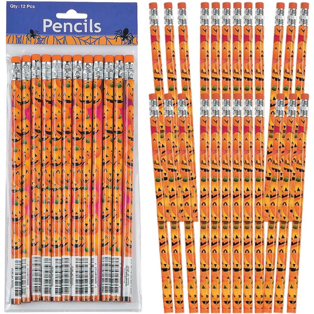 image:imageFun Express Halloween Pumpkin Pencils 24 Pc