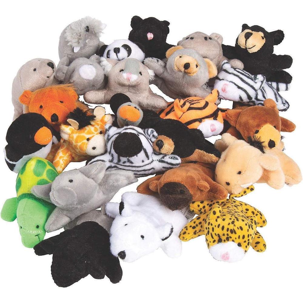 image:imageFun Express Mini Zoo Stuffed Animal Assortment  50 Count  Christmas Favors Giveaways Rewards Gifts Kids Birthday Vacation Bible School Halloween Carnival  VBS Vacation Bible School SuppliesDecor