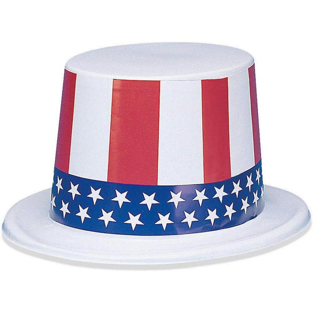 image:imageFun Express Plastic Old Glory Top Hats For Rth of July  Party Supplies  1 Hat