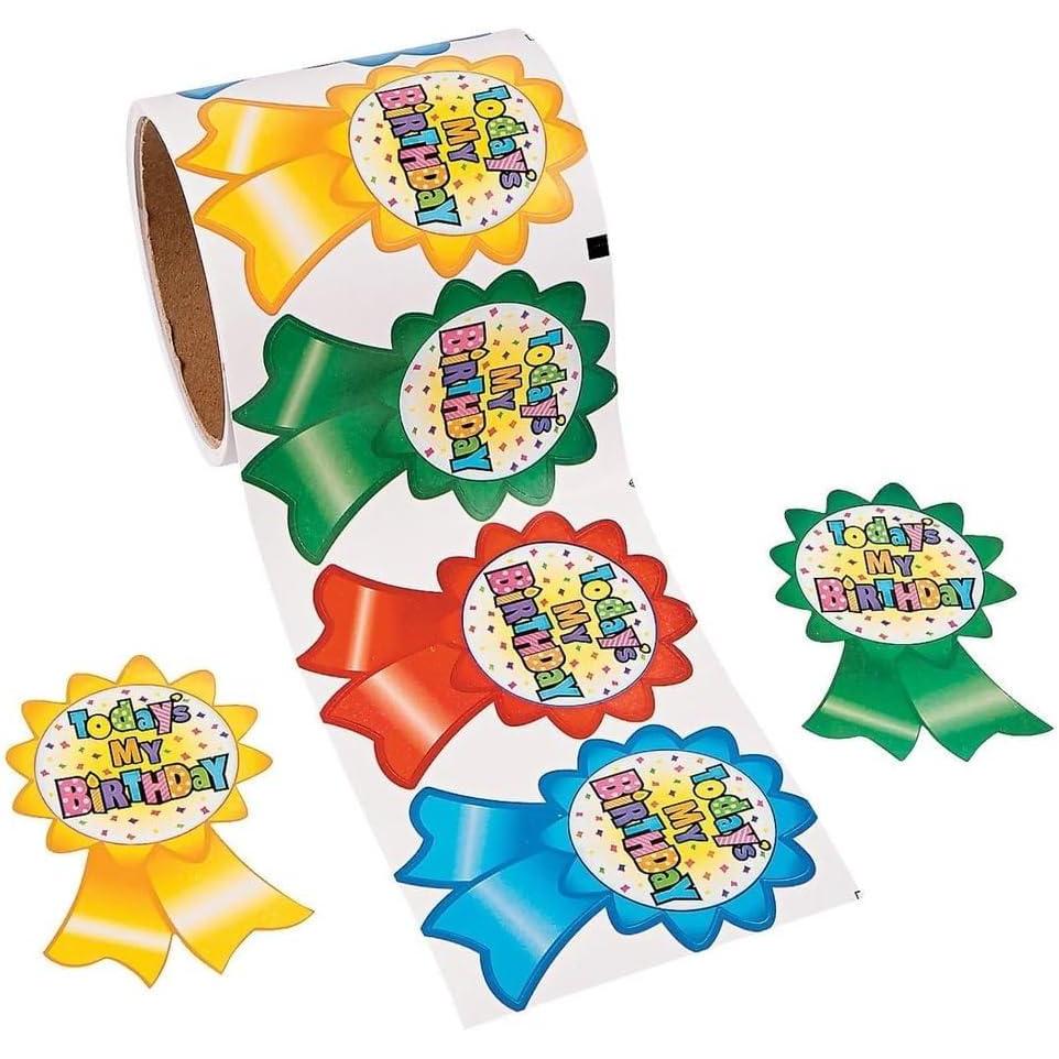 image:imageFun Express TodayS My Birthday Roll Stickers Party Supplies for Birthdays Holidays amp Special Celebrations