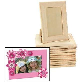 image:imageFun Express Wooden Picture Frames Bulk Set of 12 Unfinished Wood Frames 5x7 for DIY Crafts Customizable Photo Frames for Kids Art Projects School Activities amp Family Creative Time Natural Wood