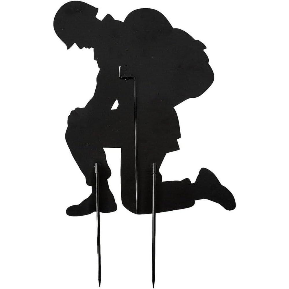 image:imageMetal Kneeling Soldier Silhouette Yard Sign