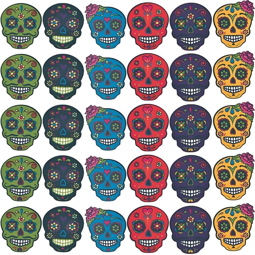 image:imageSugar Skull Temporary Tattoos  Day of the Day and Halloween Accessories  72 Pieces