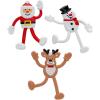 Christmas Holiday Character Bendables (Set of 24 Toys) Santa, Elf, Reindeer and Snowman Characters