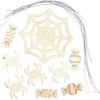 DIY Unfinished Wood Spider Web Mobile Halloween Decorations – 6 Pieces