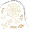 DIY Unfinished Wood Spider Web Mobile Halloween Decorations – 6 Pieces