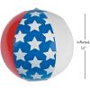 Fun Express – Inflate Flag Beach Balls for Fourth of July – Toys – Inflates – Beach Balls – Fourth of July – 12 Pieces – Red, White and Blue – 11 Inch