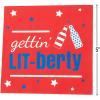 Fun Express – Patriotic Drinking Saying Napkins for Fourth of July – Party Supplies – Print Tableware – Print Napkins – Fourth of July – 50 Pieces