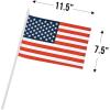 Fun Express – Polyester American Flag (7.5″ X 11.5″) for Fourth of July – Party Decor – General Decor – Flags – Fourth of July – 12 Pieces