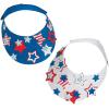 Fun Express – Red, White & Blue Foam Visors for Fourth of July – Apparel Accessories – Hats – Visors – Fourth of July – 12 Pieces