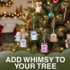 Fun Express 1 1/2″ x 1 3/4″ Mini Yeti-Shaped Wood Christmas Ornaments – 12 Pieces