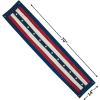 Fun Express 4th of July Decorations Patriotic Bunting Banner – Red White and Blue Vintage Americana Decor for Outdoor Indoor Use | American Flag Bunting Flags for Porch Pillar Window Independence Day