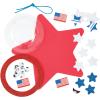 Fun Express 5 3/4″ x 5 1/4″ Patriotic Star Shaker Ornament Craft Kit – Makes 12