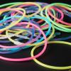 Fun Express 50-Piece Glow-in-The-Dark Swizzle Necklaces Assorted Colors – Bulk Party Pack for Halloween, Christmas, Neon Events, Birthdays, & Holiday Celebrations