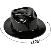 Fun Express Black Plastic Fedora Hats for Adult – Gangster Costume Party Hats – 12 Pieces