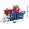 Fun Express Happy 4th of July Tabletop Decoration – Patriotic USA Home Decor – 1 Piece