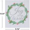 Fun Express “Joy to the World” Wooden Wall Sign – Rustic Christmas Home Decor Inspirational Holiday Message – Mantels Entryways Living Rooms – 12″ x 8″ Beautifully Crafted for Holiday Cheer – 1 Piece