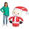 Fun Express Large Inflatable Santa Decoration – Christmas Parties Holiday Celebrations & Seasonal Decor – Durable Vinyl for Indoor & Outdoor Use – Inflated Size 48” Fun Toy for Kids & Family – 1 Piece