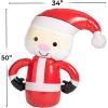 Fun Express Large Inflatable Santa Decoration – Christmas Parties Holiday Celebrations & Seasonal Decor – Durable Vinyl for Indoor & Outdoor Use – Inflated Size 48” Fun Toy for Kids & Family – 1 Piece