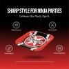 Fun Express Ninja Warrior Party Samurai Swords Square Paper Dessert Plates – Multicolor Disposable Dessert Karate Theme Plates – Decorations for Boys Birthday – Party Supplies – 8 Pieces