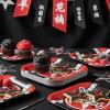 Fun Express Ninja Warrior Party Samurai Swords Square Paper Dessert Plates – Multicolor Disposable Dessert Karate Theme Plates – Decorations for Boys Birthday – Party Supplies – 8 Pieces