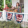 Fun Express Patriotic Bunting Banner 10 Pack – Premium Cotton American Flag Bunting for 4th of July Decorations Outdoor | Red White Blue Decorations for Memorial Day, Veterans Day & USA Party Decor