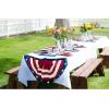 Fun Express Patriotic Bunting Banner 10 Pack – Premium Cotton American Flag Bunting for 4th of July Decorations Outdoor | Red White Blue Decorations for Memorial Day, Veterans Day & USA Party Decor