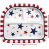 Fun Express Patriotic Party Star Paper Dinner Plates – American Flag Patriotic Disposable Paper Plates – Tableware Perfect for Fourth of July Memorial Day – Independence Day Decorations – 8 Pieces