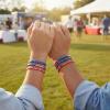 Fun Express Patriotic Thin Silicone Bands for Fourth of July – Rubber Bracelets – 24 Pieces