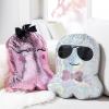 11 3/4″ x 13 3/4″ Halloween Metallic Polyester Ghost Pillows Set – 2 Piece